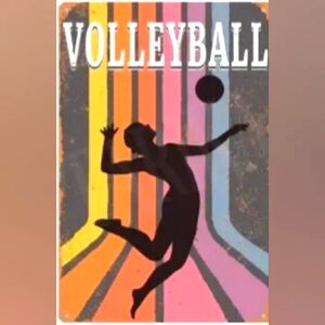 Volleyball Aluminum Decorative Sign